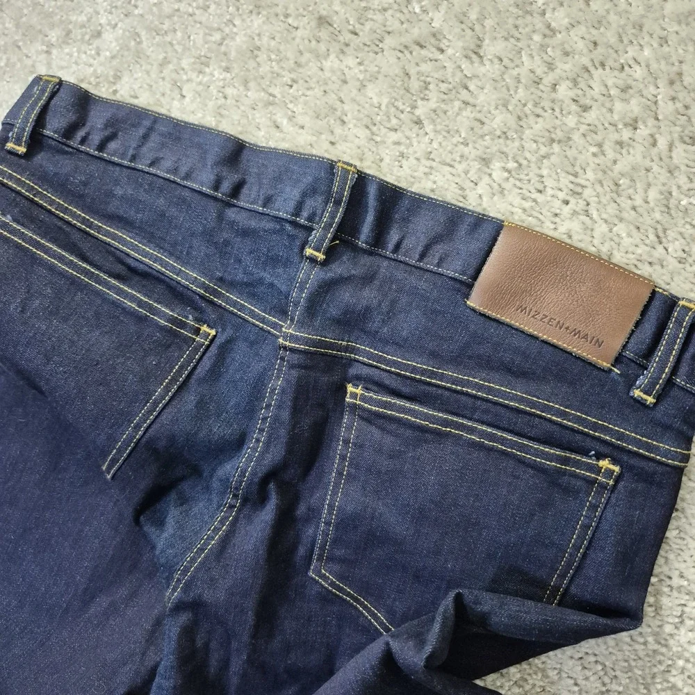 Mizzen Main Skinny Jeans Mens 34/36 Dark Wash Blue Stretch Comfort Skate Punk